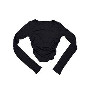 ALO Yoga Gather Long Sleeve Top in Black